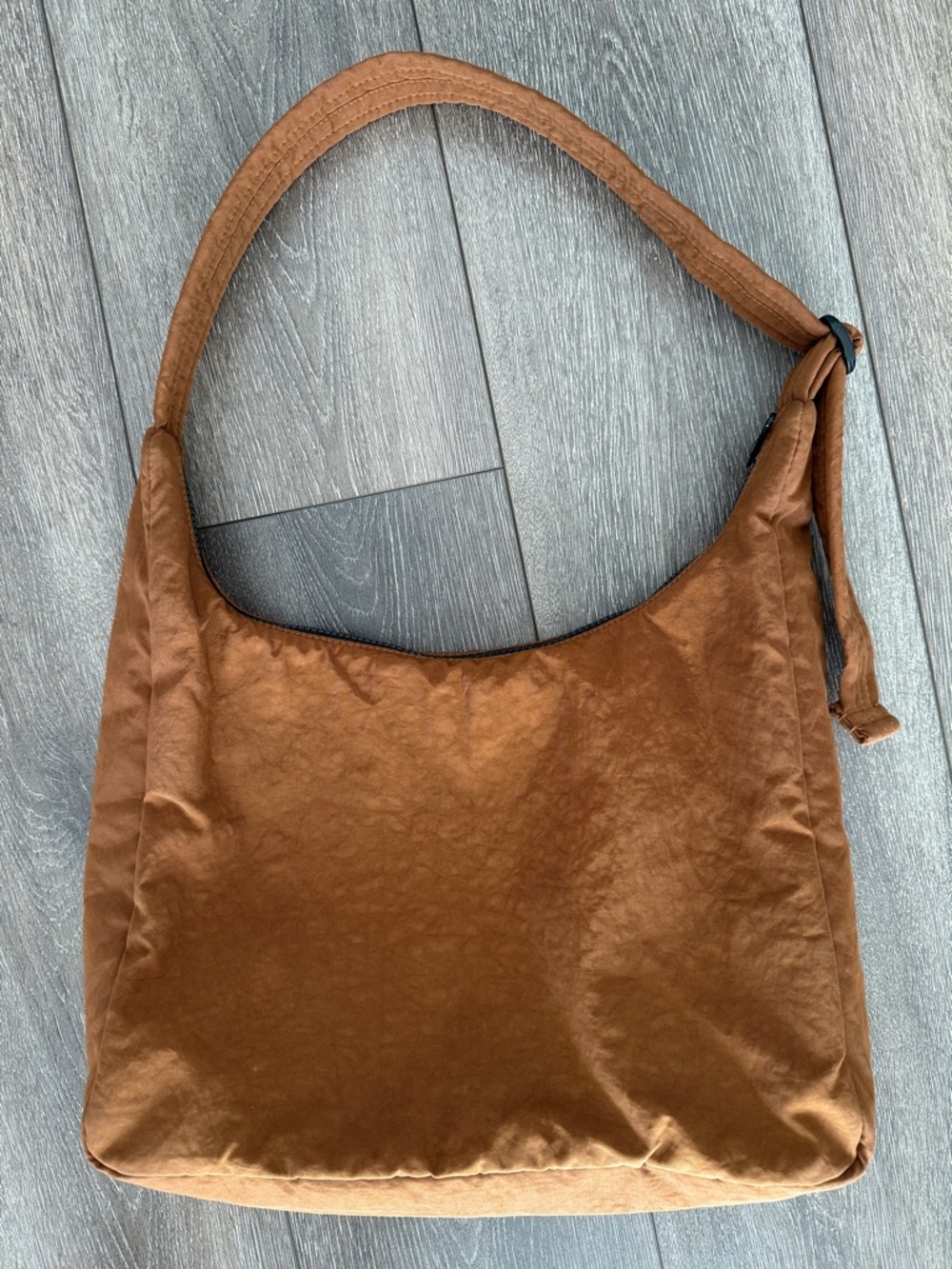 BAGGU Brown Nylon Shoulder Bag - Picture 3 of 5